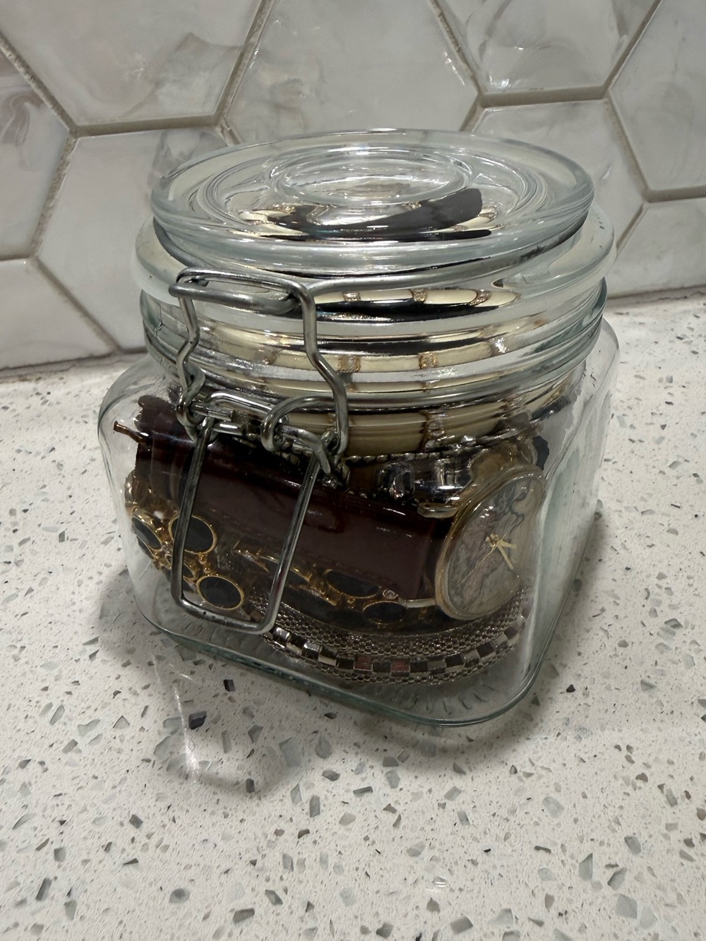 Fashion Costume Jewelry Mystery Jar Watches, Bracelet, Necklace, Earring 2.35 lb